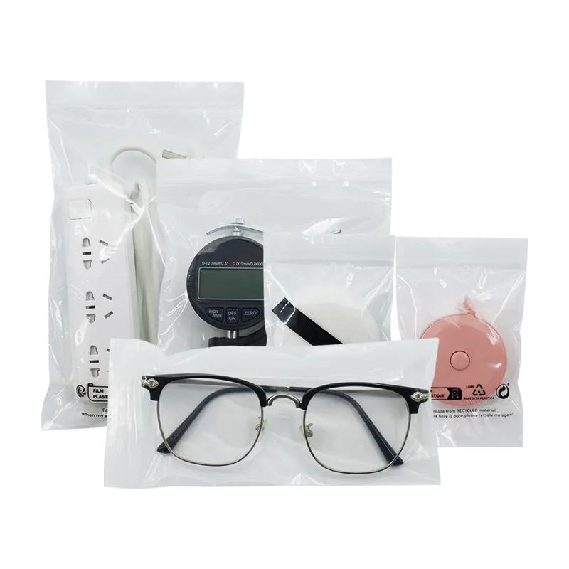 Custom Recyclable Transparent PE Zipper Bags