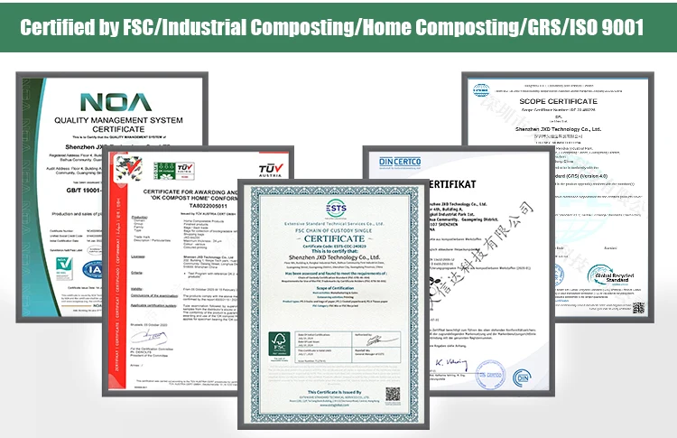 Recyclable transparent PE zipper bags require international authoritative certifications